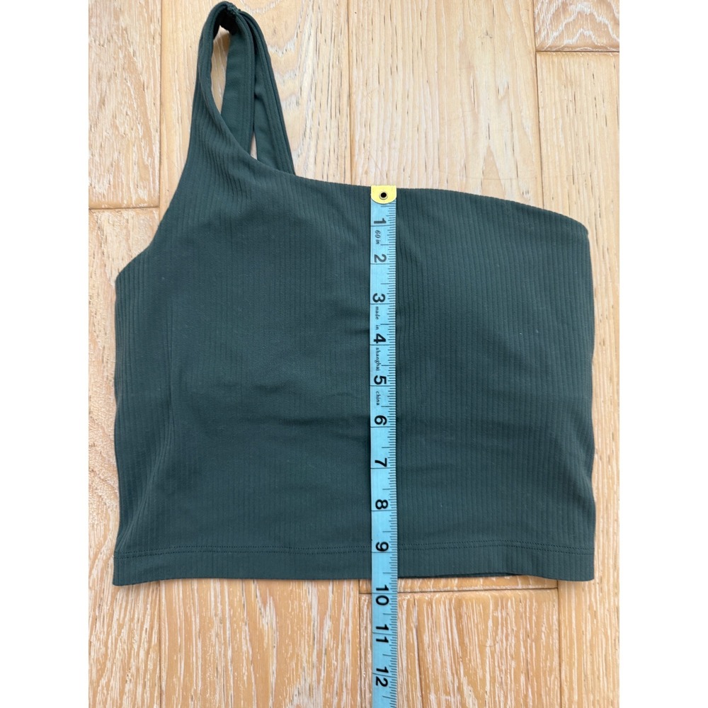 LULULEMON Women Ribbed One Shoulder Bra Tank Size 2 Athleisure Yoga Minimalist - Picture 4 of 7